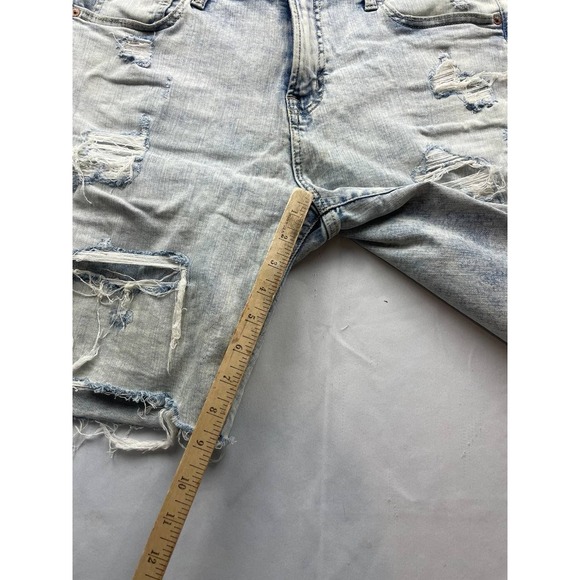 Aeropostale Men's Jean Shorts Cutoff  Size 34 Acid Wash Denim Distressed - Picture 2 of 5